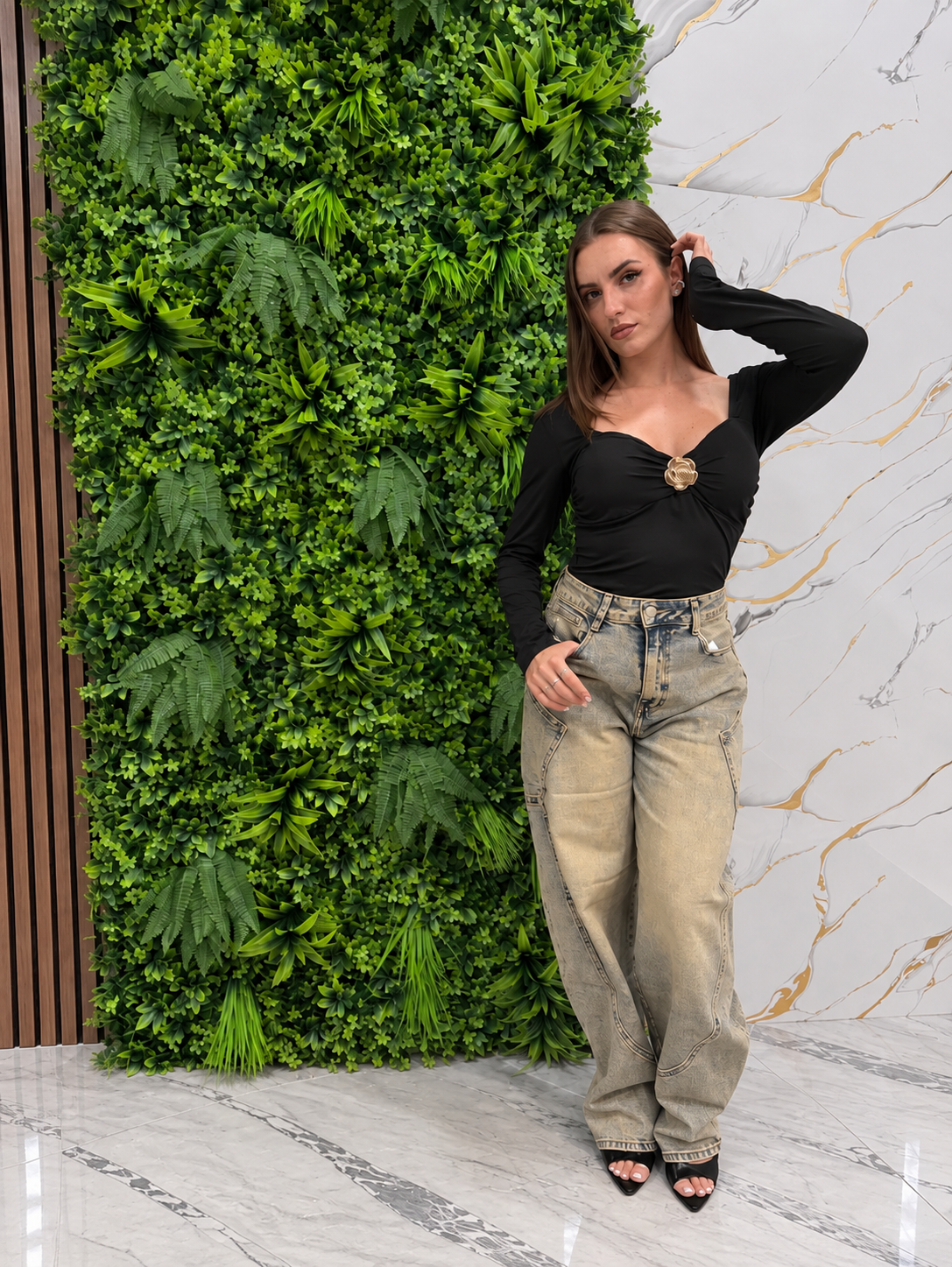 TOP CROPPED GOLD - Scollo a cuore Edition